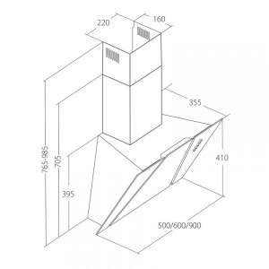 Вытяжка Akpo Cetias Eco 60 WK-4 White схема