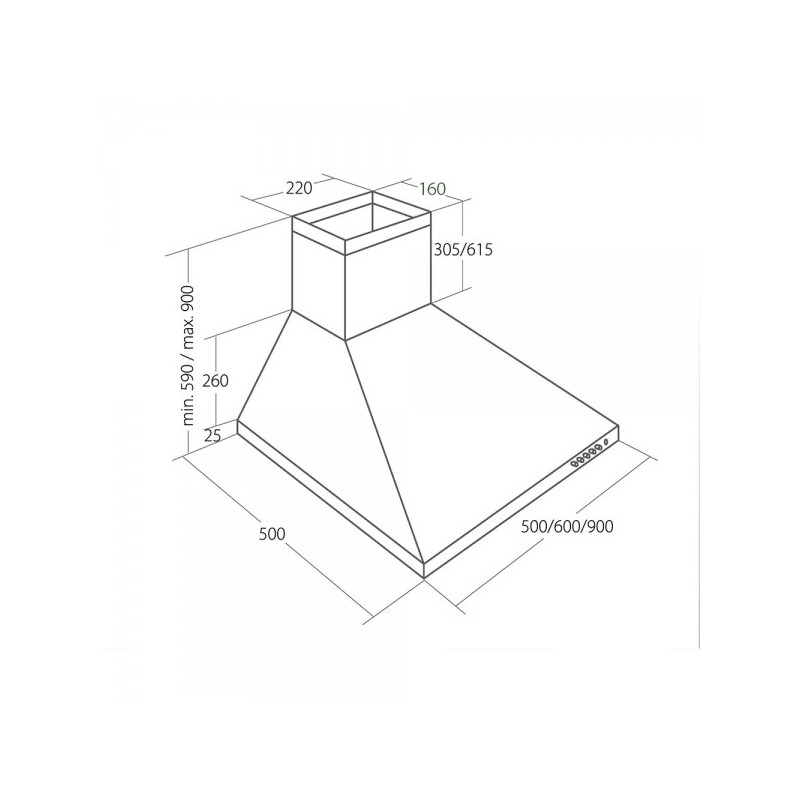 Вытяжка Akpo Classic Eco 50 wk-4 White схема
