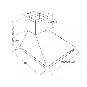 Вытяжка Akpo Classic Eco 60 wk-4 Black схема
