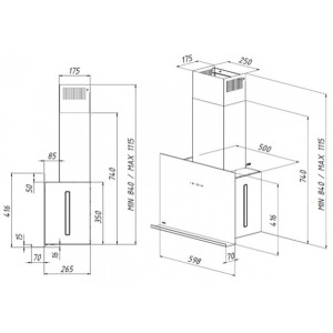 Вытяжка Akpo Crystal 60 wk-4 Black схема