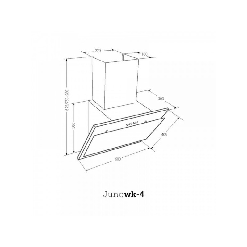Вытяжка Akpo Juno Eco 60 WK-4 Black схема