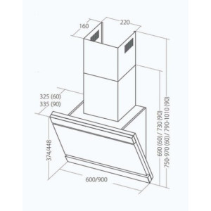 Вытяжка Akpo Kastos 60 WK-9 Black схема