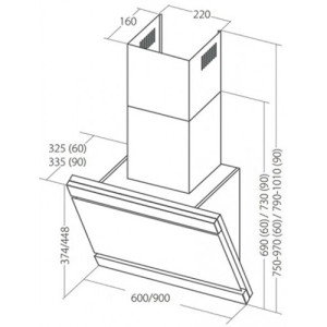 Вытяжка Akpo Kastos Plus 60 WK-9 Black схема