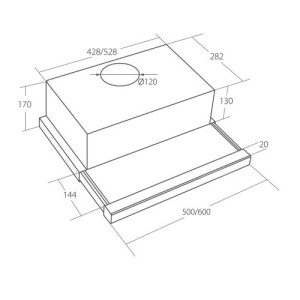 Вытяжка Akpo Light Eco Glass 60 WK-7 White схема