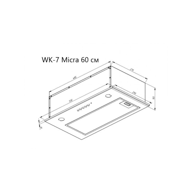 Вытяжка Akpo Micra 60 WK-7 Inox схема