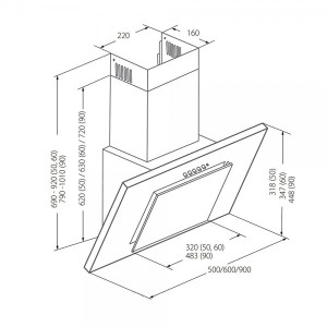Вытяжка Akpo Nero Eco 50 WK-4 White схема