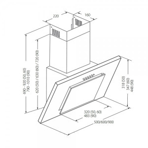 Вытяжка Akpo Nero Line Eco 60 WK-4 White схема