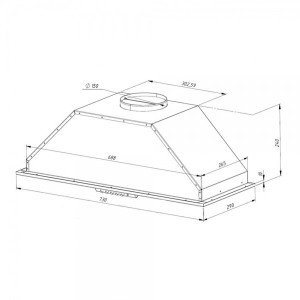 Вытяжка Akpo Neva 80 II WK-10 Inox схема