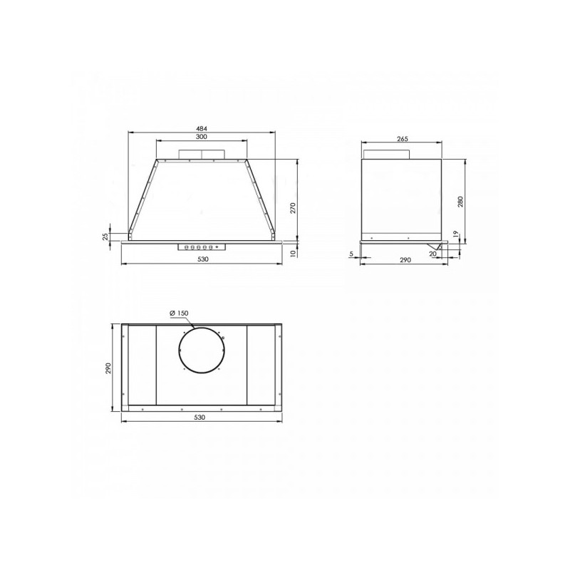Вытяжка Akpo Neva Eco 60 WK-4 White схема