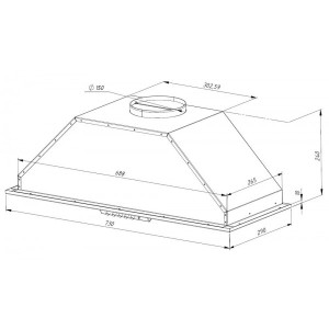 Вытяжка Akpo Neva Eco 80 WK-4 Inox схекма