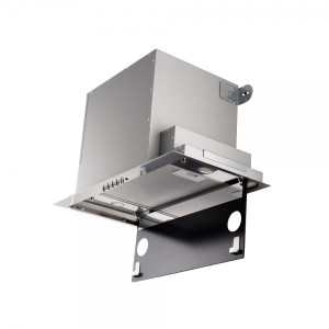 Вытяжка Akpo Neva Glass Eco 80 WK-4 Black/Inox в открытом состоянии