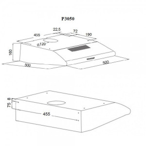 Вытяжка Akpo P-3050 WK-7 Brown схема
