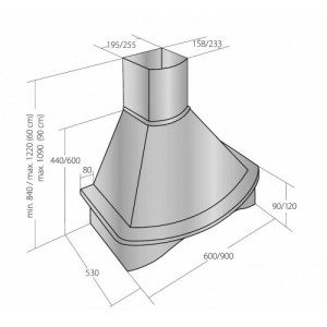 Вытяжка Akpo Rustica Nova 60 WK-4 Beige схема