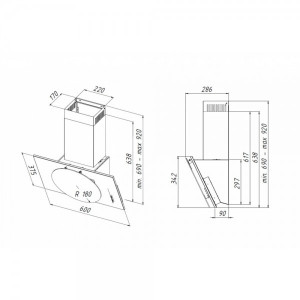 Вытяжка Akpo Selene Eco 60 WK-4 Black схема