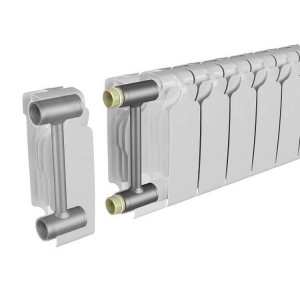 Радиатор биметаллический BiLUX Plus R200 (4 секции) соединение
