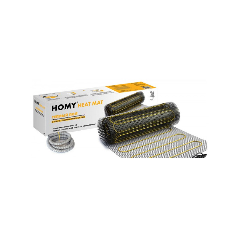 Нагревательный мат HOMY Heat Mat 150-0,5-1,2 1.2 кв.м. 180 Вт 
комплект
