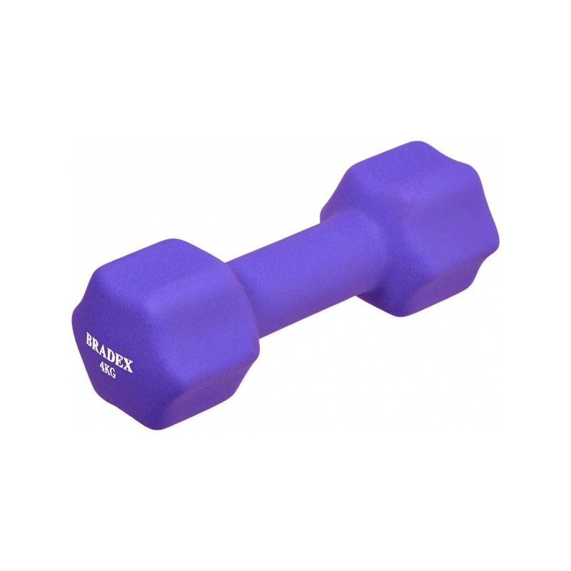 Гантель Bradex 4 кг фиолетовый (неопрен)