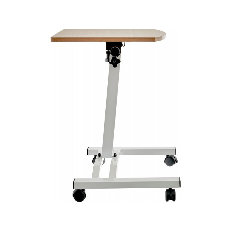 Приставной столик Bradex Ролет светлое дерево/белый вид сбоку