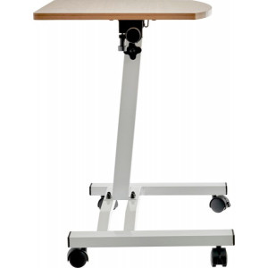 Приставной столик Bradex Ролет светлое дерево/белый вид сбоку