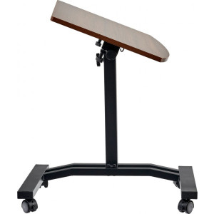 Приставной столик Bradex Ролет темное дерево/черный наклон