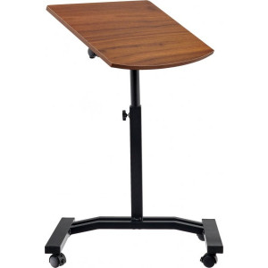 Приставной столик Bradex Ролет темное дерево/черный в сложенном виде