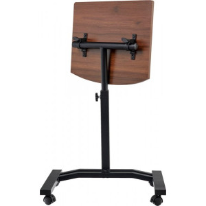 Приставной столик Bradex Ролет темное дерево/черный вид сзади