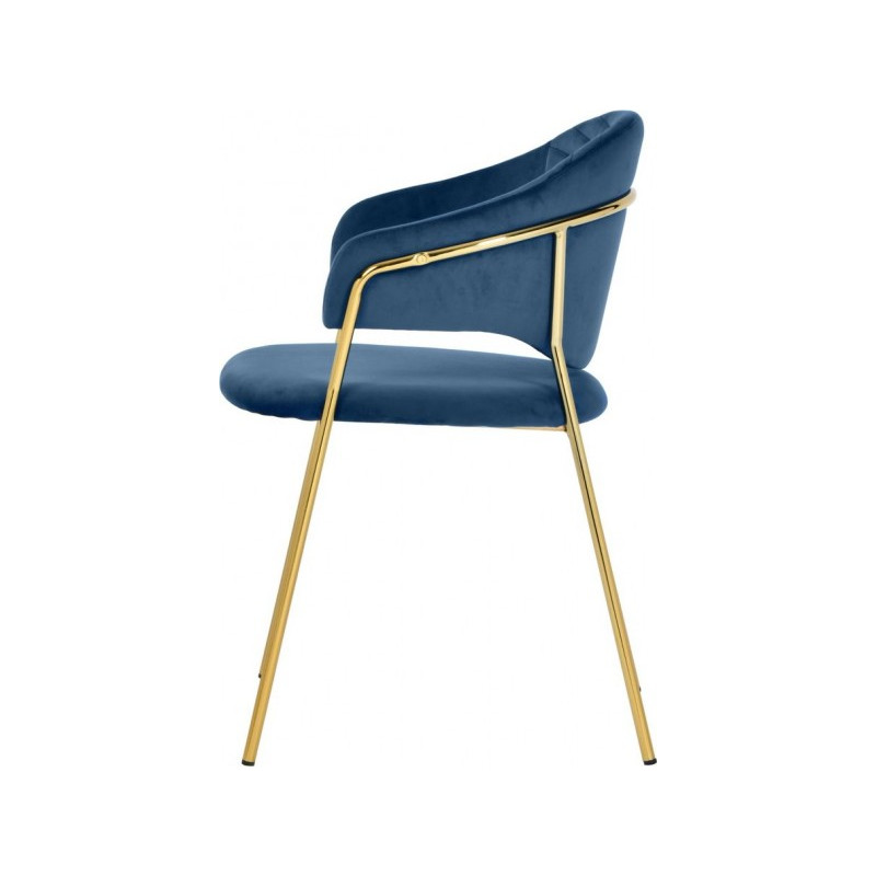 Стул Bradex Avatar синий/золото вид сбоку