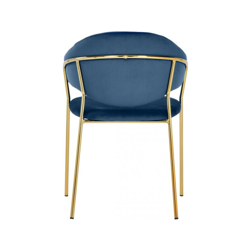 Стул Bradex Avatar синий/золото вид сзади