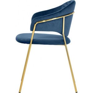 Стул Bradex Avatar синий/золото вид сбоку