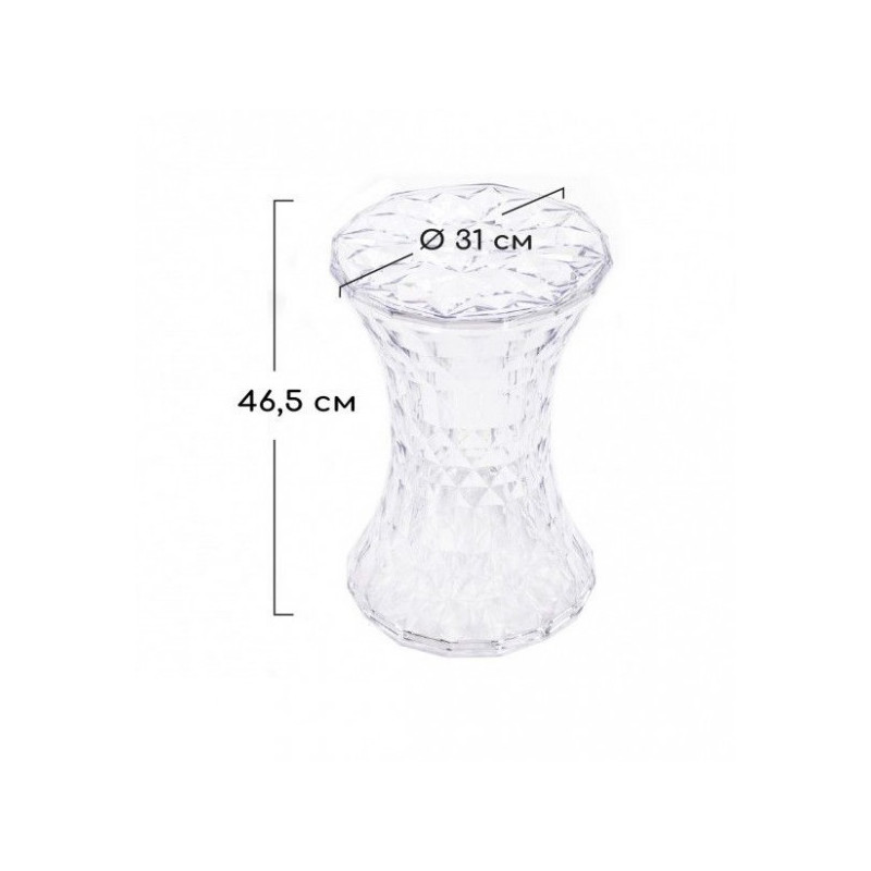 Стул Bradex Stone прозрачный схема