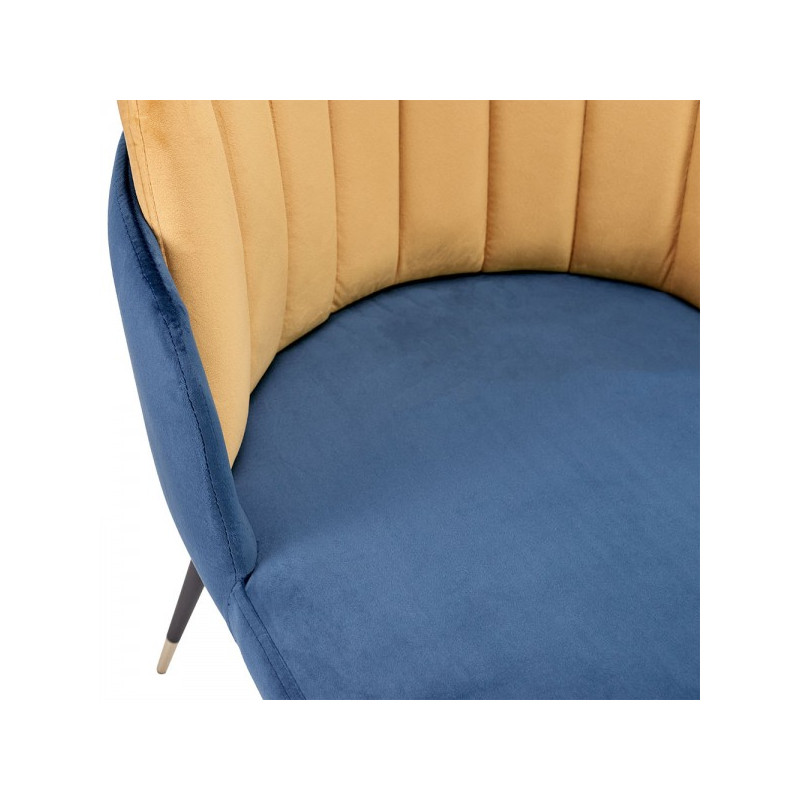 Стул Bradex Peki синий/горчичный/черный/золотой спинка