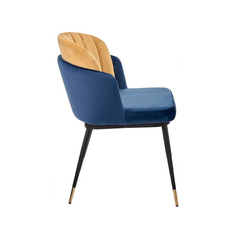 Стул Bradex Peki синий/горчичный/черный/золотой вид сбоку