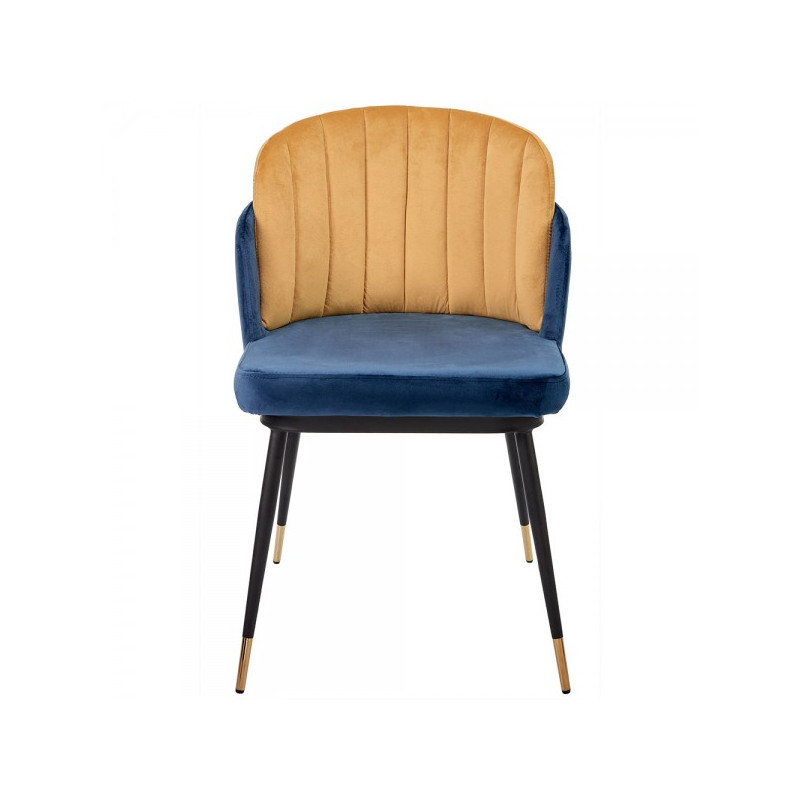 Стул Bradex Peki синий/горчичный/черный/золотой вид спереди