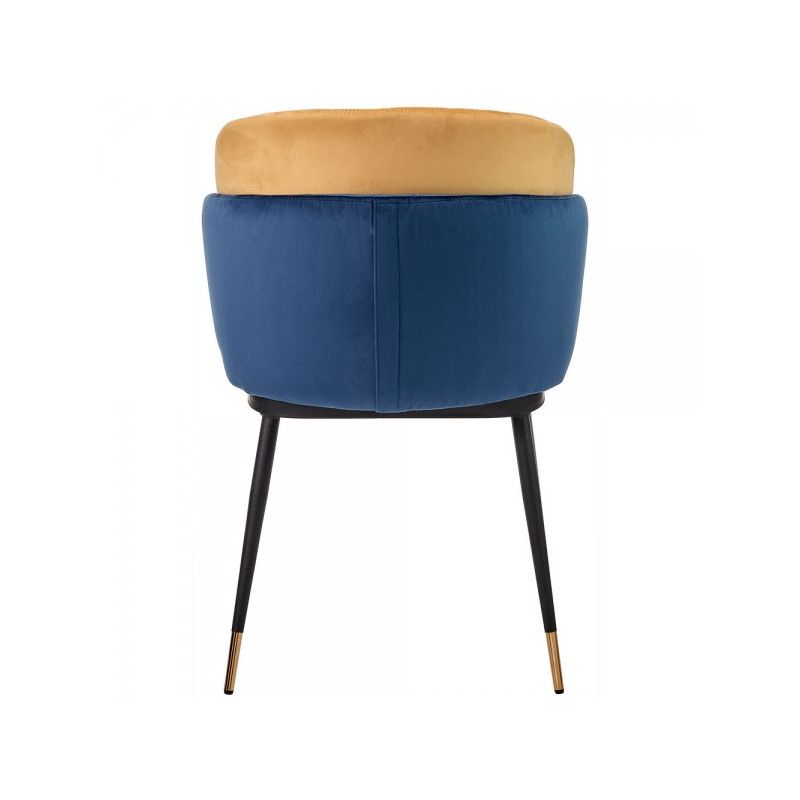 Стул Bradex Peki синий/горчичный/черный/золотой вид сзади