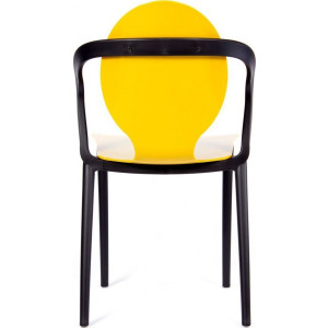 Стул Bradex Spoon горчичный/черный вид сзади