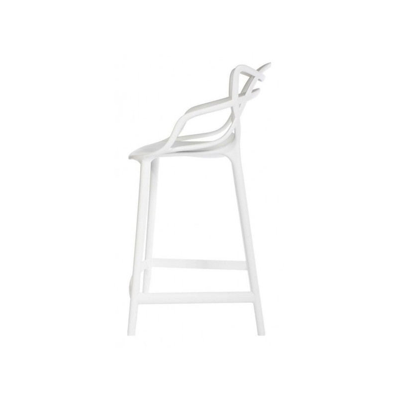 Стул полубарный Bradex Masters белый вид сбоку