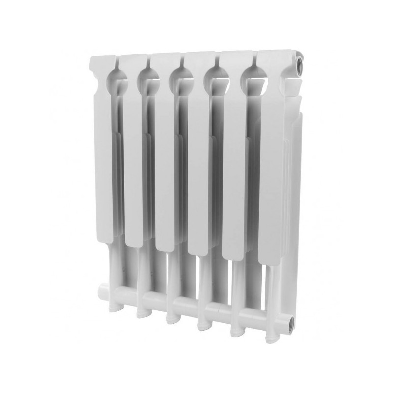 Радиатор алюминиевый Rommer Optima 500 (6 секций) вид сзади