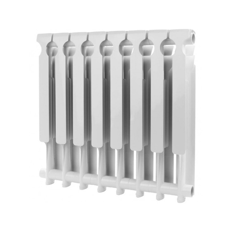 Радиатор алюминиевый Rommer Optima 500 (8 секций) вид сзади