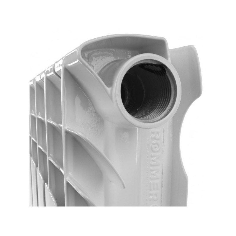 Радиатор алюминиевый Rommer Optima 500 (8 секций) подключение