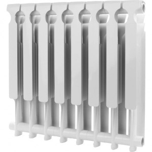 Радиатор алюминиевый Rommer Optima 500 (8 секций) вид сзади