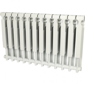 Радиатор алюминиевый Rommer Optima 500 (12 секций) вид сзади