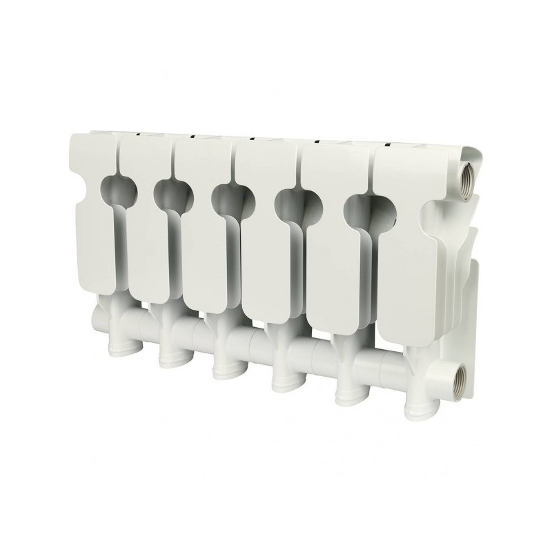 Радиатор алюминиевый Rommer Plus 200 (6 секций) вид сзади