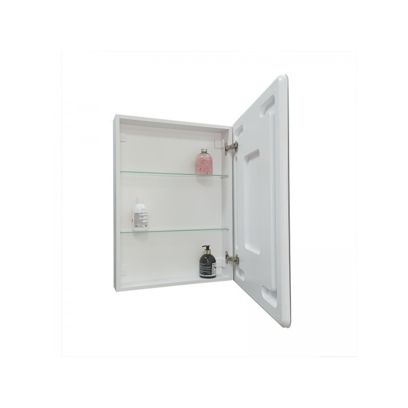 Шкаф с зеркалом Континент Emotion Led 50x80 вид внутри