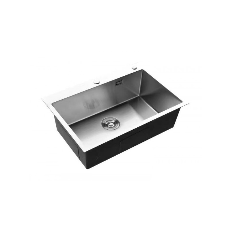 Кухонная мойка Roxen Simple 70 сатин вид сбоку