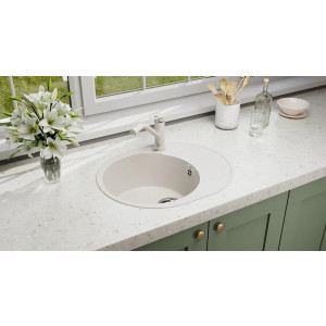 Кухонная мойка Ulgran Quartz Nora 585-01 жасмин в интерьере