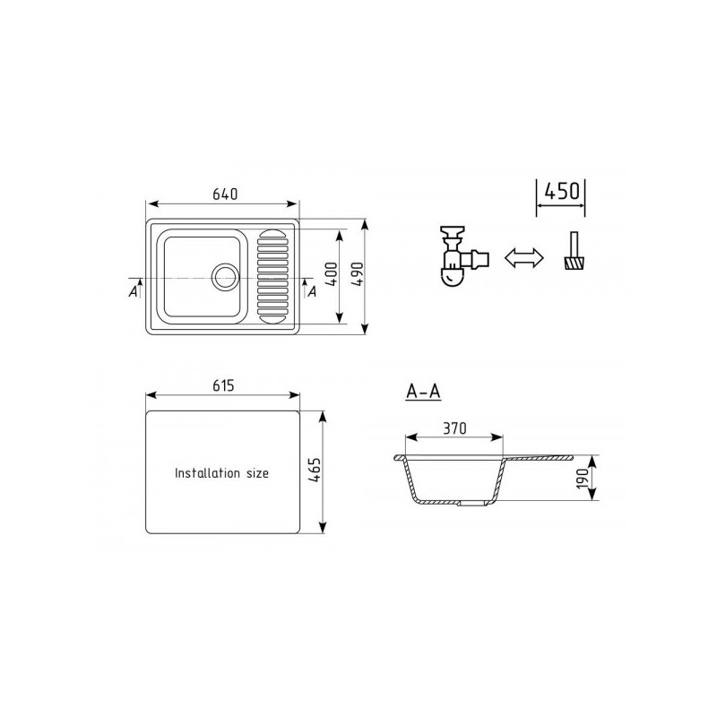 Кухонная мойка Ulgran U 202 302 песочный схема