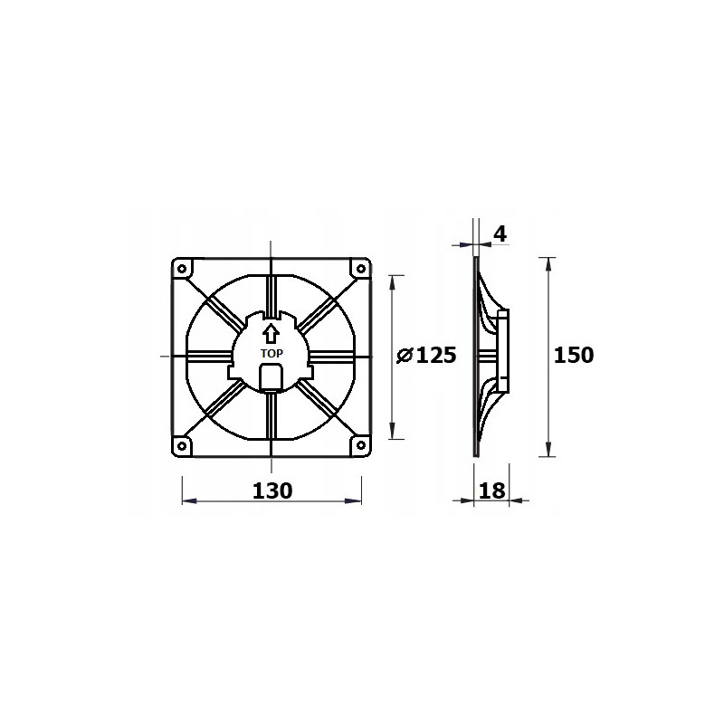 Вентиляционная решетка airRoxy dRim C300-C185 размеры