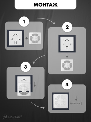 Вентиляционная решетка airRoxy dRim C300-C188 монтаж