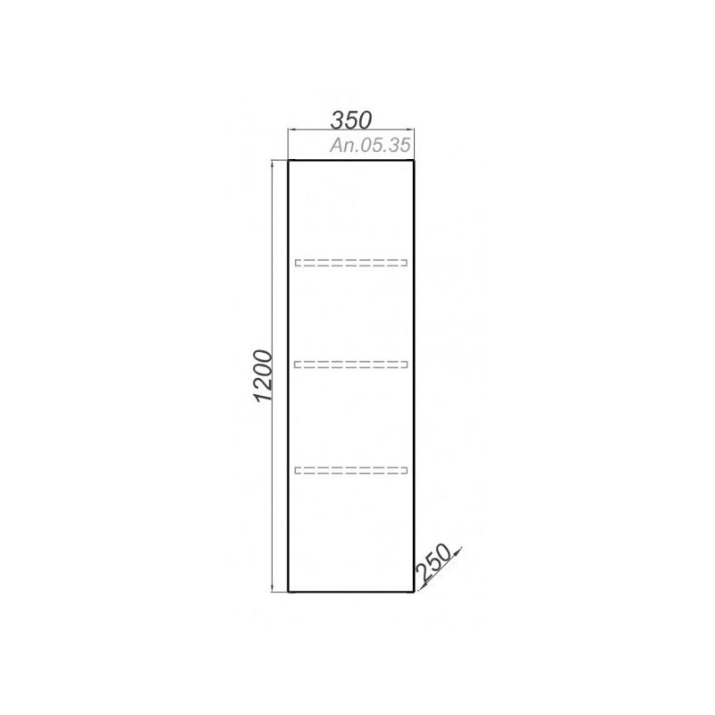 Шкаф-пенал Aqwella Анкона 35 An.05.35/VT схема