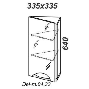 Шкаф с зеркалом Aqwella Дельта 34 Del-m.04.33 схема